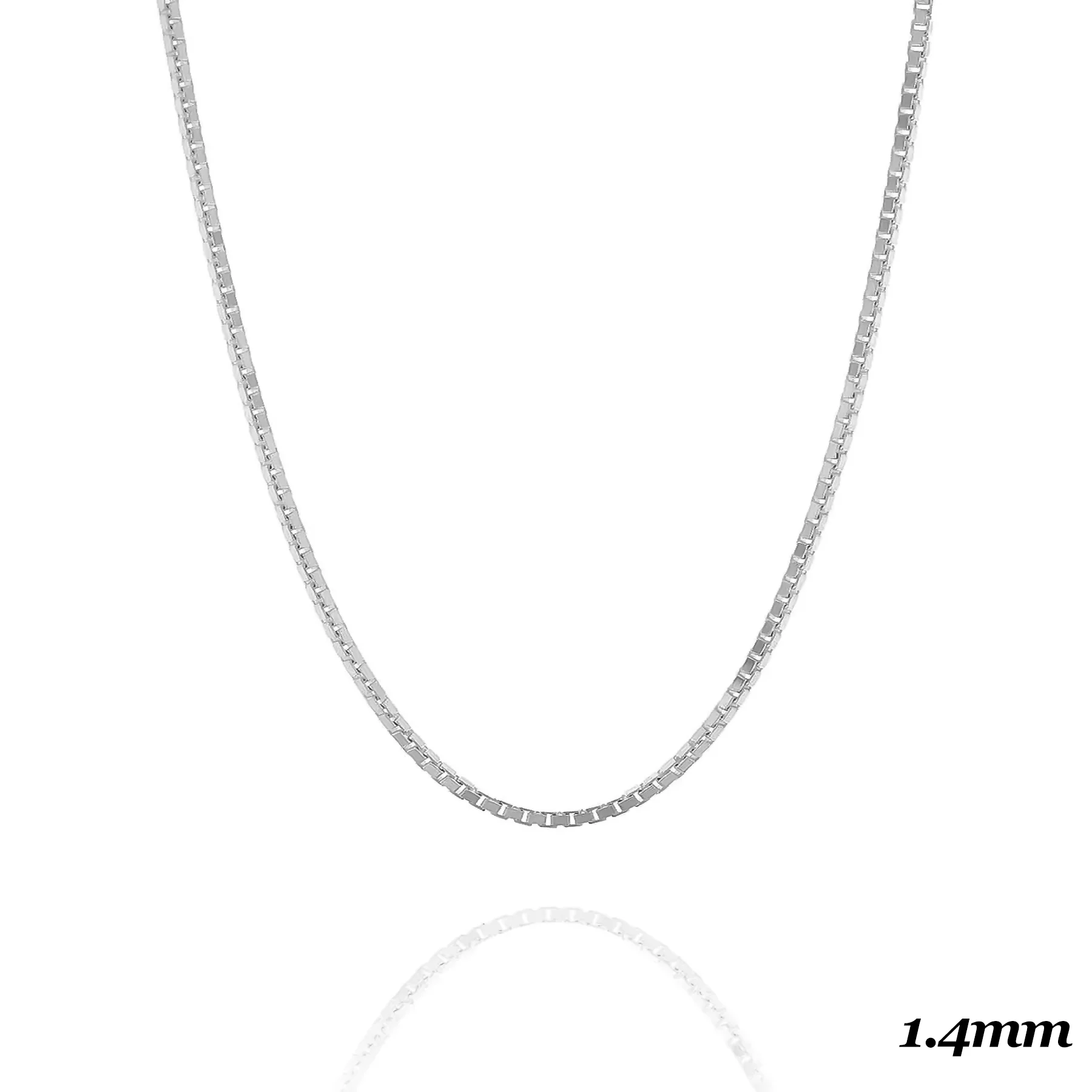 1.4MM STERLING SILVER BOX CHAINS - Image 3