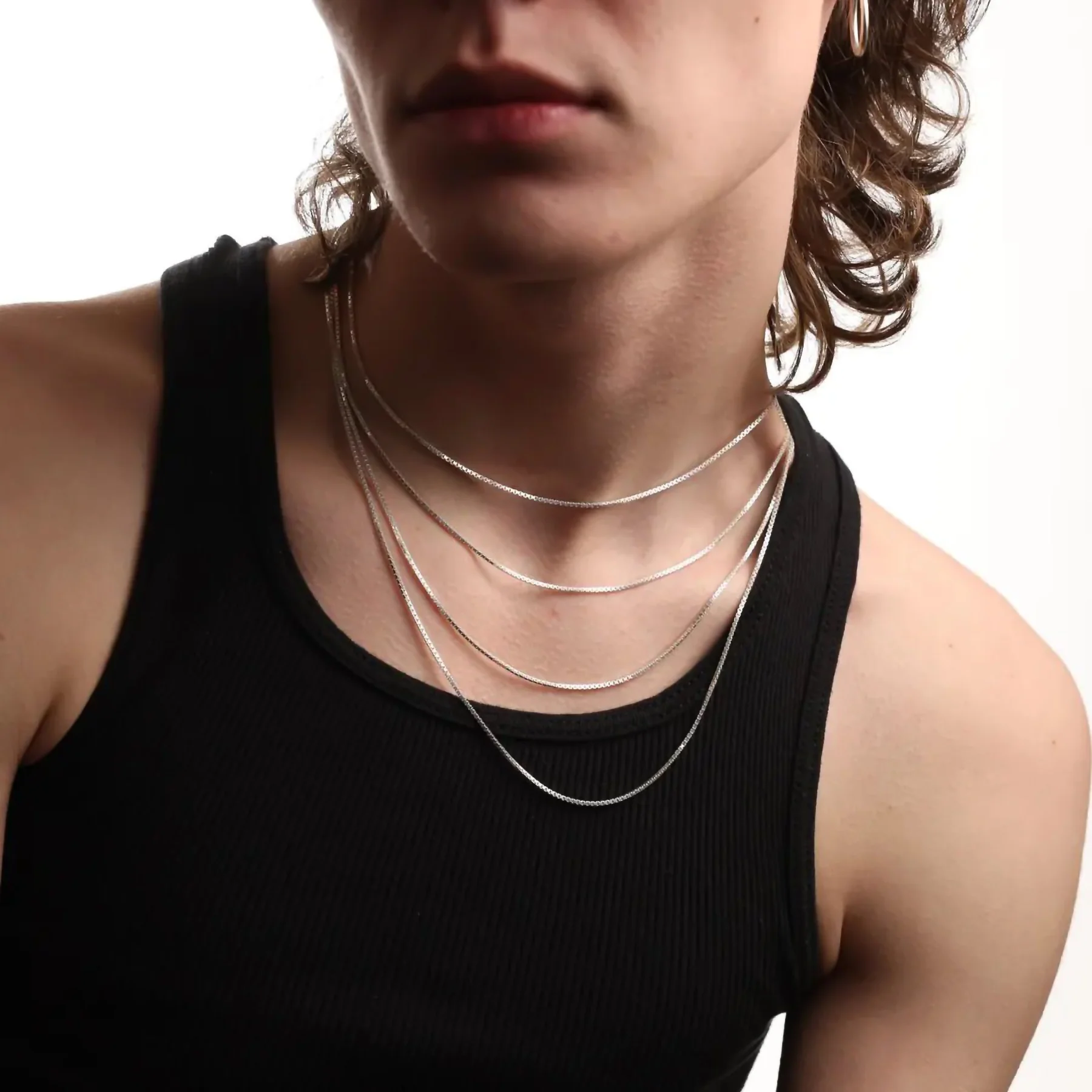 1.4MM STERLING SILVER BOX CHAINS - Image 4