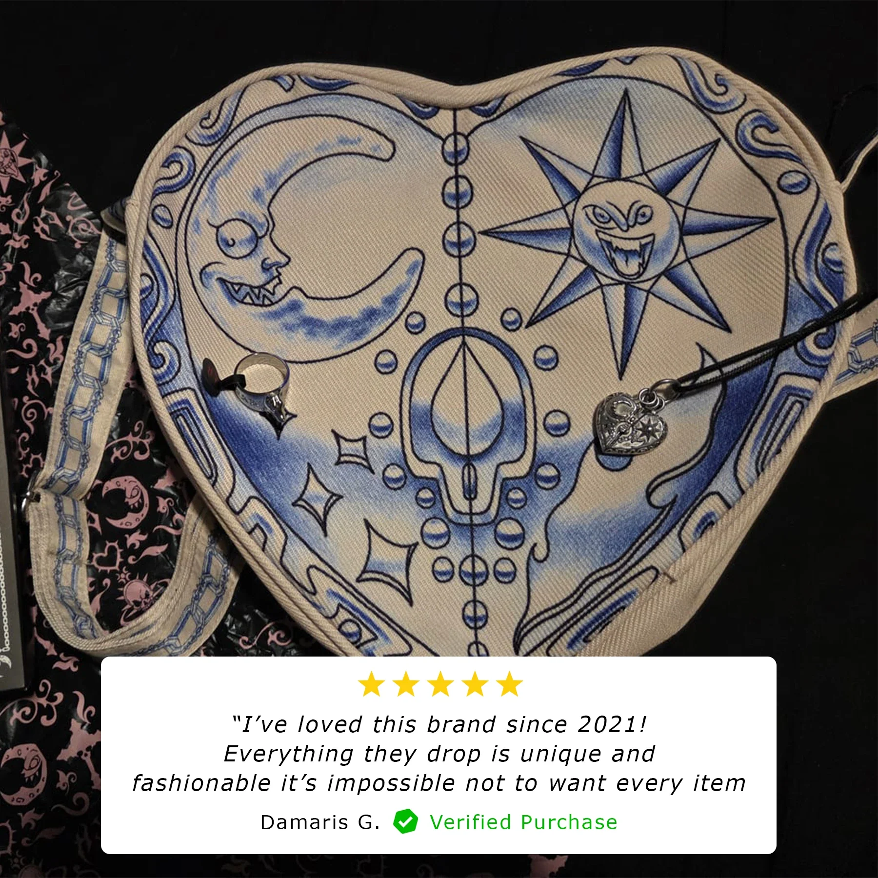 COSMIC HEART TOTE BAG - Image 12