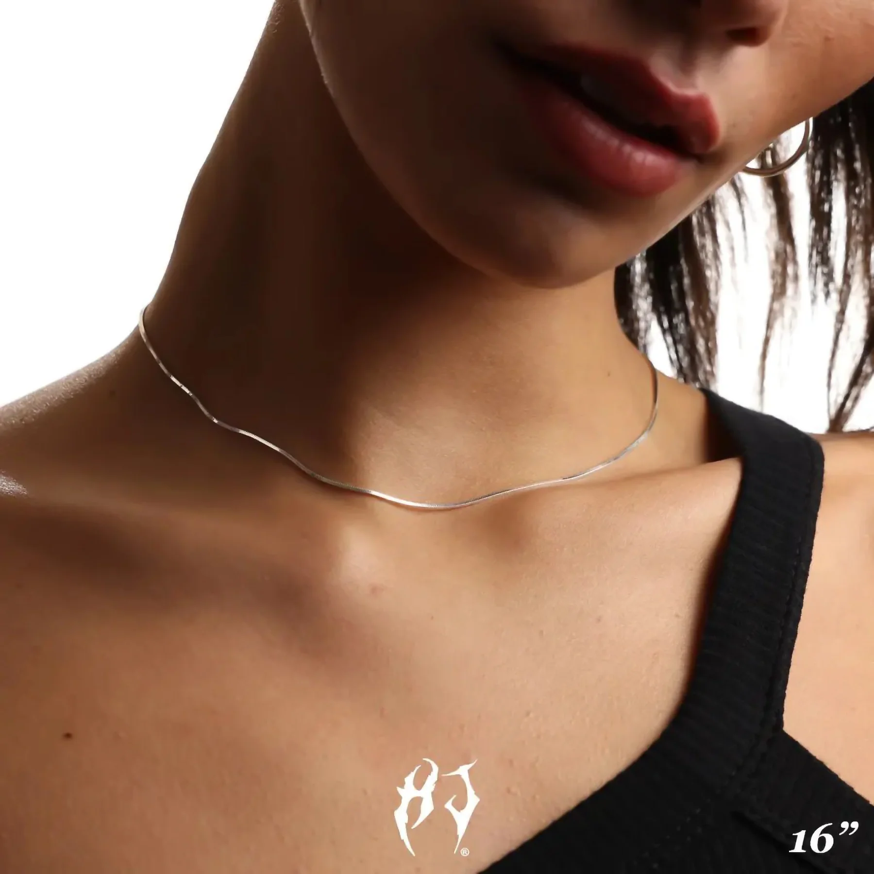 1.5MM STERLING SILVER SQUARE SNAKE CHAIN - Image 7
