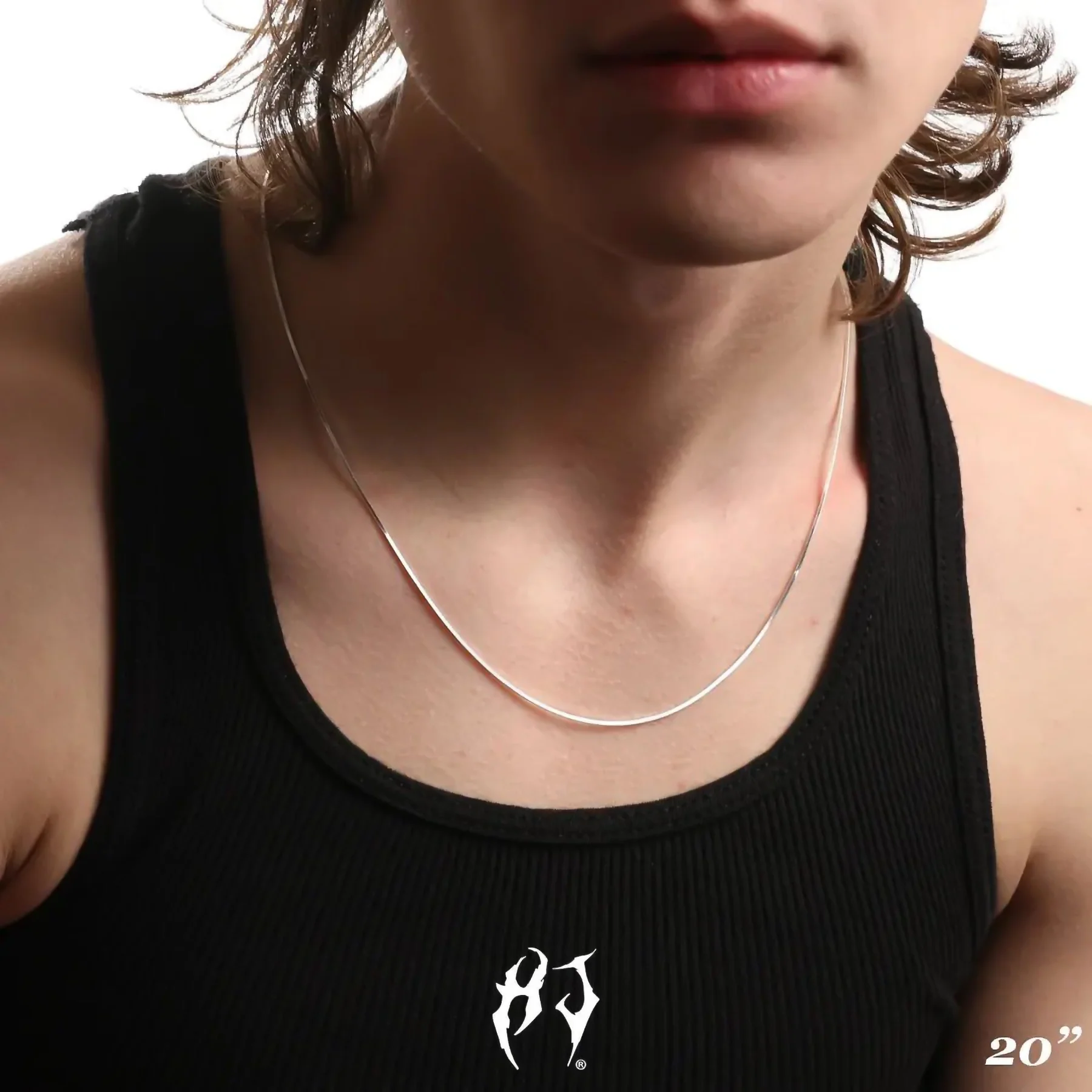 1.5MM STERLING SILVER SQUARE SNAKE CHAIN - Image 9